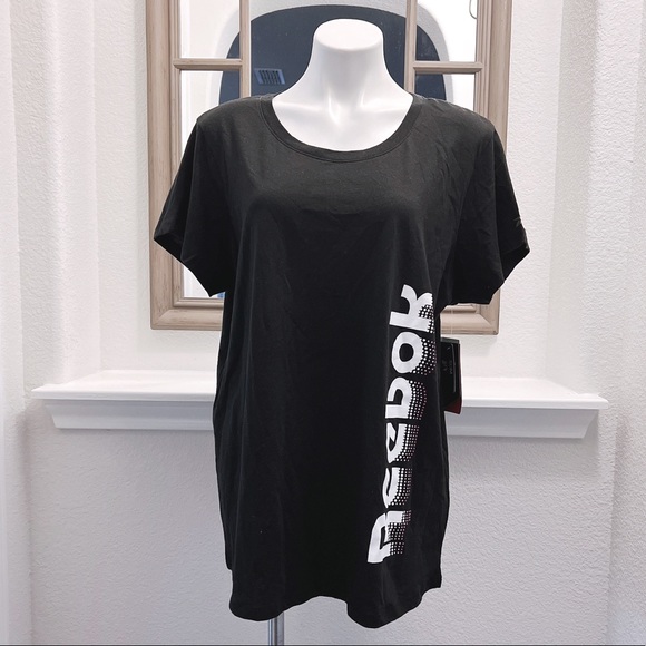 Reebok Fade Away Vector Slim Short Sleeve Tee, Plus Size 1X New with Tag - Picture 3 of 8